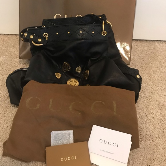 Gucci Black Leather Large Irina Tote Bag - Picture 10 of 10